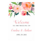 Whimsical Watercolor Floral Welcome Wedding Sign