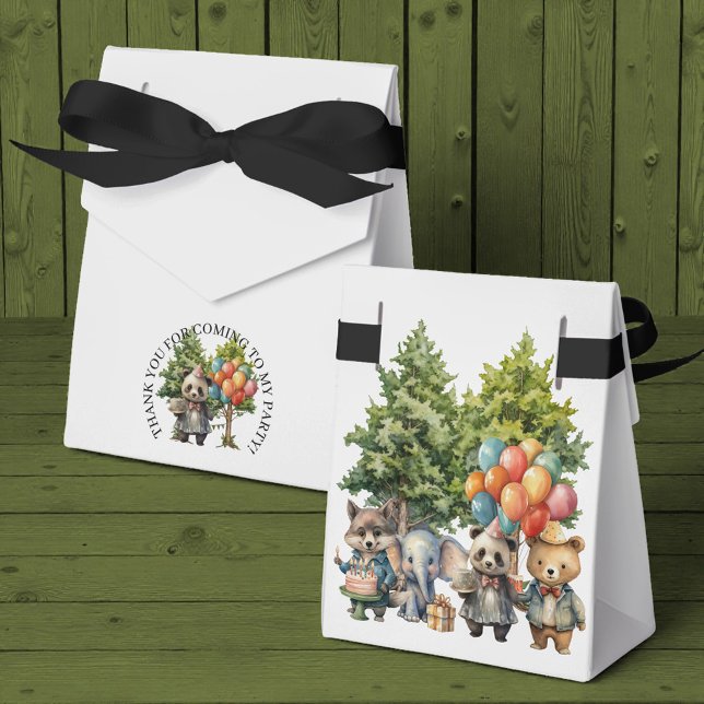 Whimsical Watercolor Forest Birthday Favour Box (Creator Uploaded)