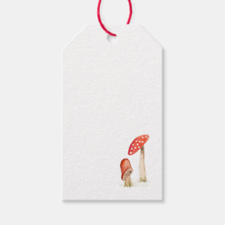 Whimsical Watercolor Forest Mushrooms Gift Tags
