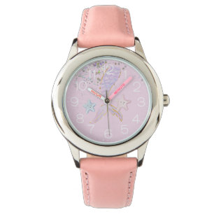 Whimsical Watercolor Glitter Mermaid Tail Watch