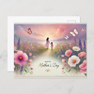 whimsical watercolor Mother’s Day Postcard