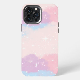 Whimsical Watercolor Multicolor Soft Pastel Cloud iPhone 13 Pro Max Case
