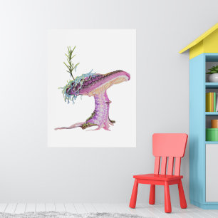 Whimsical Watercolor Mushroom Poster