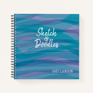 Whimsical Watercolor Pattern Custom Notebook