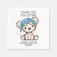 Whimsical Watercolor Pilot Teddy Bear