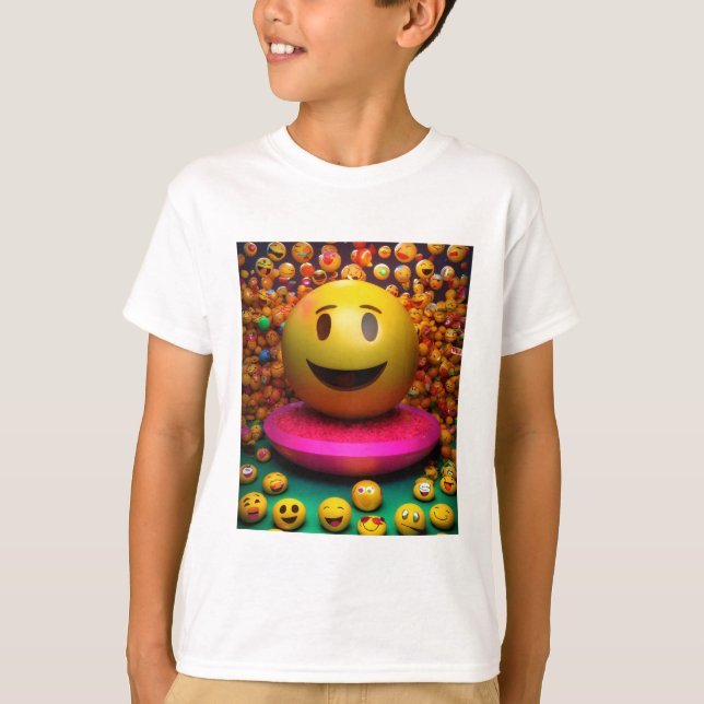 Whimsical Watercolor Smile T-Shirt (Front)