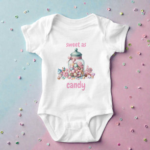 Whimsical Watercolor Sweet Candy Baby Bodysuit