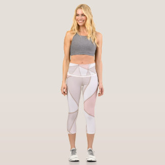 Whimsical Watercolor Wildflower Pattern Women's Le Capri Leggings