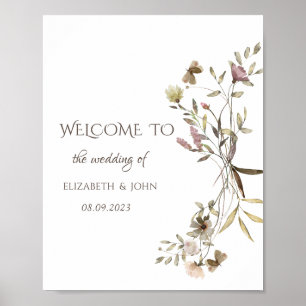Whimsical Watercolor Wildflower  Poster