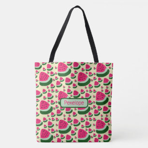 Whimsical Watermelons Cute Summer Fruit Pattern Tote Bag