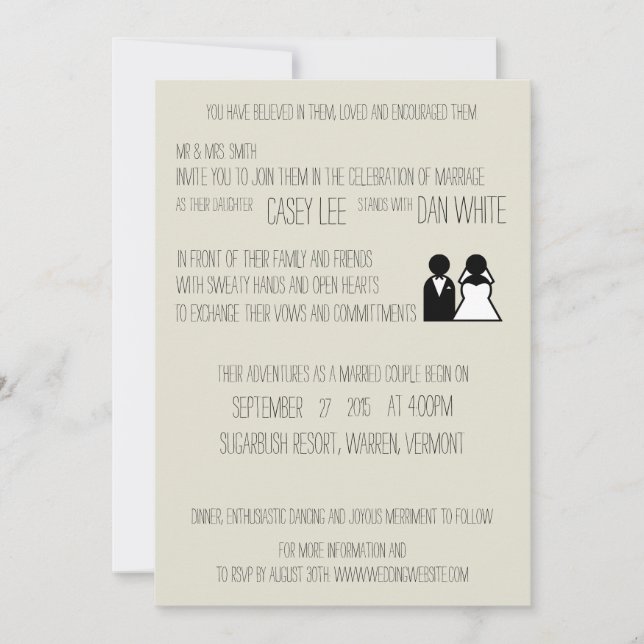 Whimsical Wedding Invitation (Front)