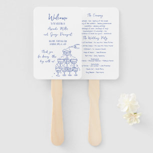 Whimsical Wedding program fan
