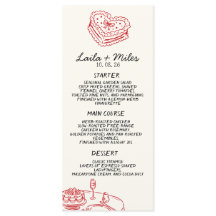 Whimsical Wedding Red Heat Wedding Menu