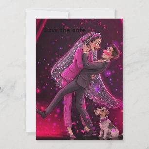 ​Whimsical Wedding Save the Date with CuInvitation Invitation