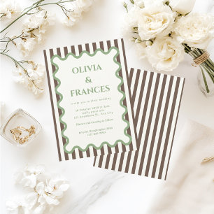 Whimsical Wedding Suite, Wavy Invitation