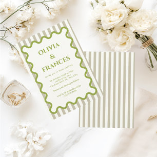 Whimsical Wedding Suite, Wavy Invitation