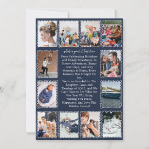 Whimsical What a Year Photo Collage Christmas Card