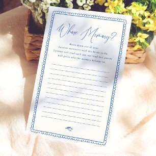 Whimsical Whose Memory Bridal Shower Game