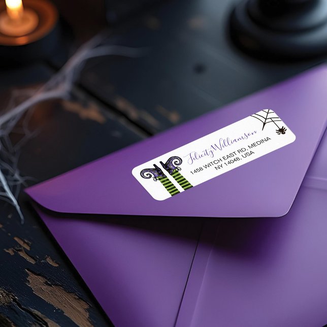 Whimsical Wicked Witch & Spider Halloween (Whimsical Wicked Witch & Spider Halloween Label)