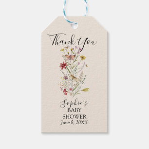 Whimsical Wildflower Baby In Bloom  Gift Tags