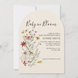 Whimsical Wildflower Baby In Bloom Invitation