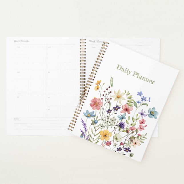 Whimsical Wildflower Bloom Colorful Spring Planner (Display)