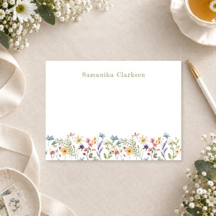 Whimsical Wildflower Bloom Colourful Spring Floral Card