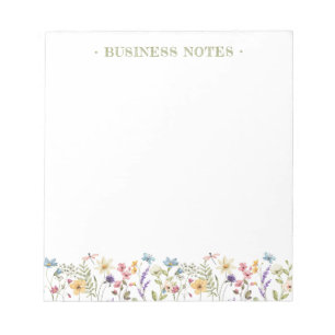 Whimsical Wildflower Bloom Colourful Spring Notepad