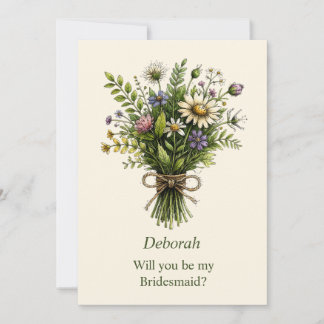 Whimsical Wildflower Bouquet Bridal Party Proposal