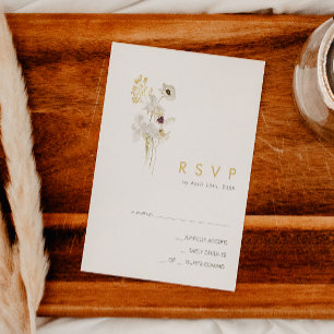 Whimsical Wildflower Bouquet RSVP Card