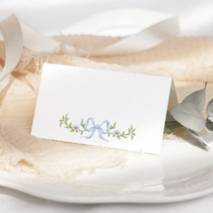 Whimsical wildflower Bow Baby Shower place card