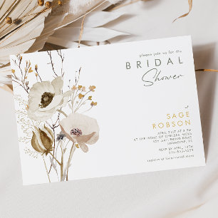 Whimsical Wildflower Bridal Shower Invitation
