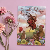 Whimsical Wildflower Fairy and Animals Farewell