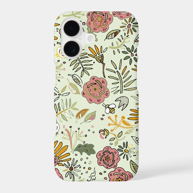 Whimsical Wildflower Garden & Bumblebee Pattern (Back)