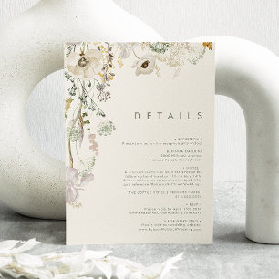 Whimsical Wildflower   Ivory Details Enclosure Card