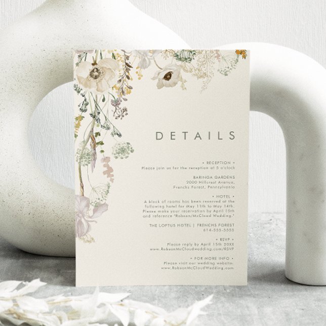 Whimsical Wildflower | Ivory Details Enclosure Card (Creator Uploaded)