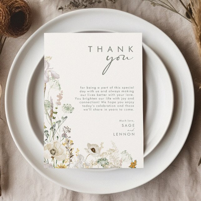Whimsical Wildflower | Ivory Reception Thank You  (Creator Uploaded)