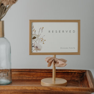 Whimsical Wildflower   Ivory Reserved Sign