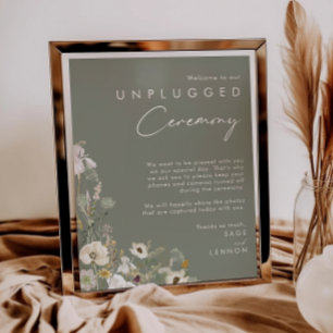 Whimsical Wildflower   Ivory Unplugged Ceremony Po Poster