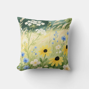 Whimsical Wildflower Meadow Cushion
