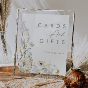 Whimsical Wildflower Meadow Ivory Cards and Gifts Poster