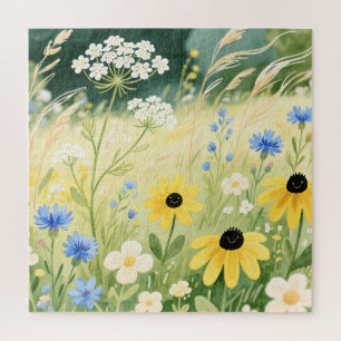 Whimsical Wildflower Meadow  Jigsaw Puzzle
