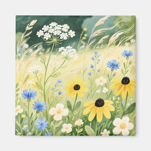 Whimsical Wildflower Meadow Magnet