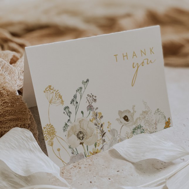 Whimsical Wildflower Meadow Thank You Card (Creator Uploaded)