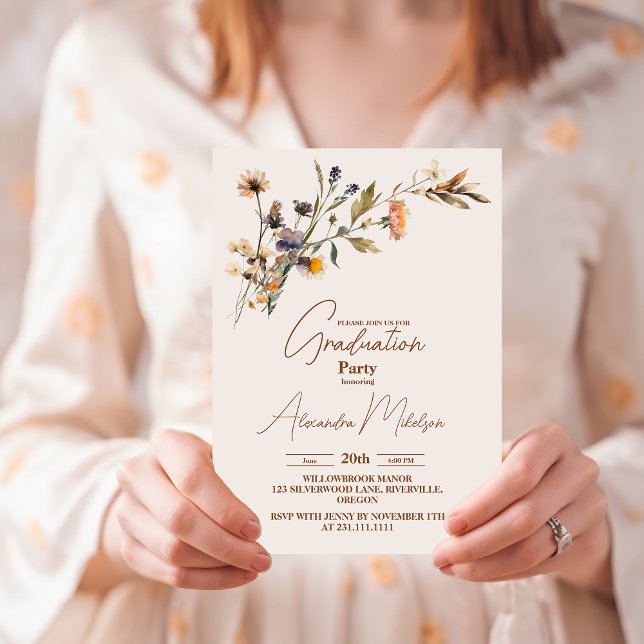 Whimsical Wildflower Meadow Wedding Invitation (Creator Uploaded)