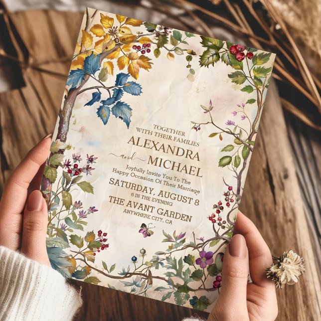 Whimsical Wildflower Meadow Wedding Invitation (Creator Uploaded)
