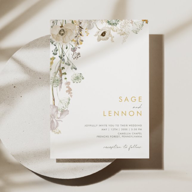 Whimsical Wildflower Meadow | Wedding Invitation (Creator Uploaded)