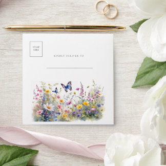 Whimsical wildflower meadows envelope