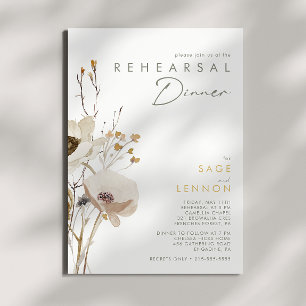 Whimsical Wildflower Rehearsal Dinner Invitation