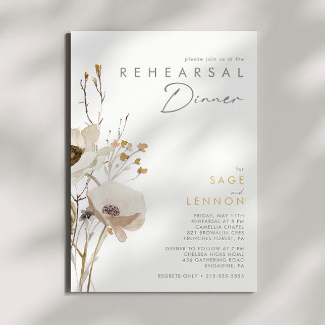 Whimsical Wildflower Rehearsal Dinner Invitation (Creator Uploaded)
